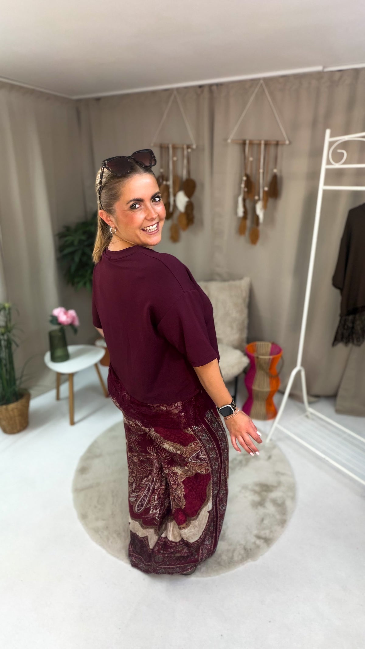 Shirt mit Spitze und 1/4 Arm 70349