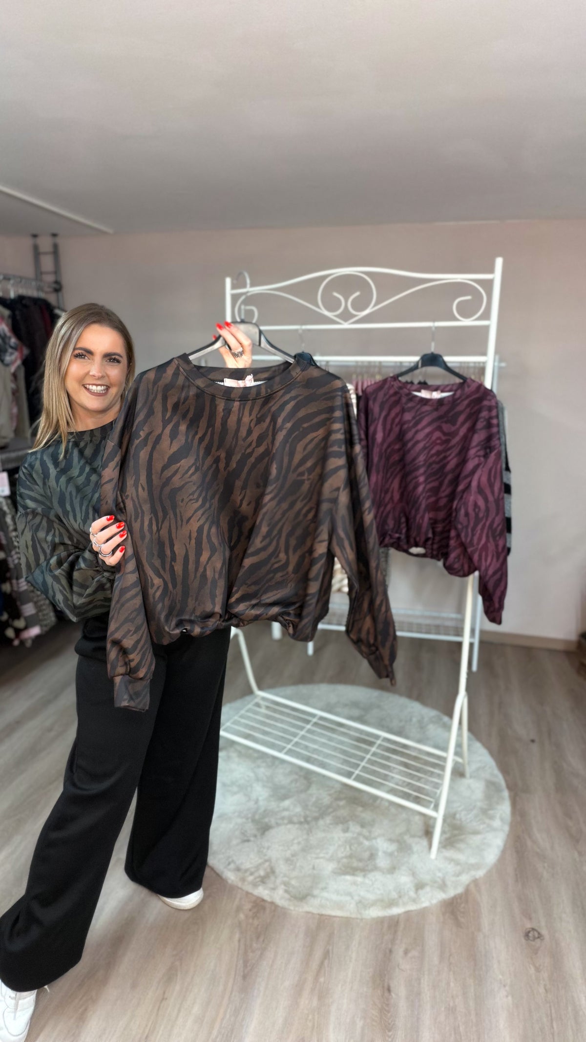 Ballonpulli im Zebraprint (70490)