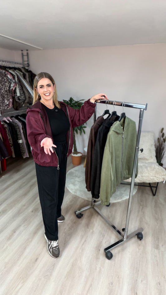 Blouson Jacke mit Kapuze 70417
