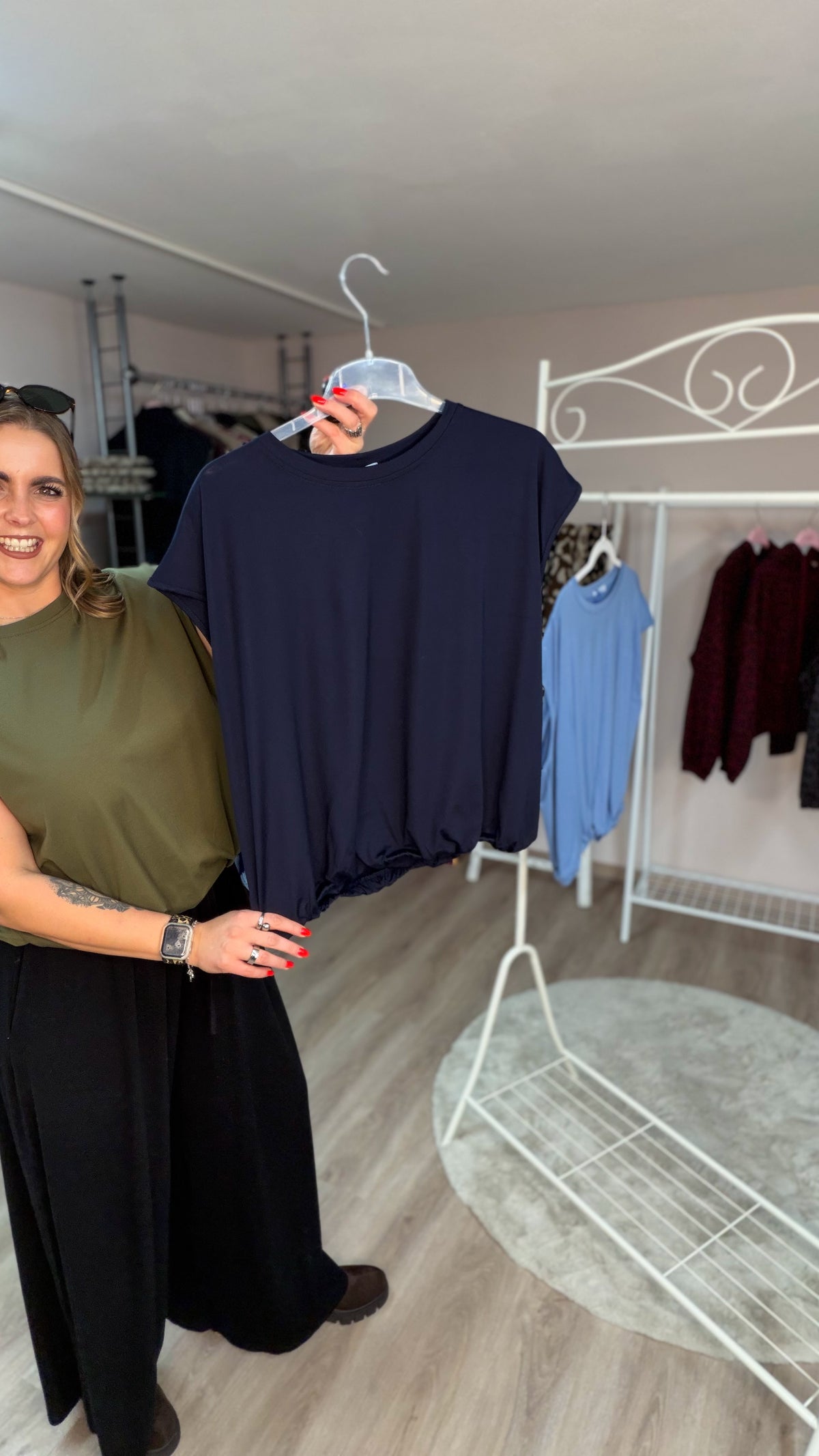 Ballonshirt mit kurzem Arm
