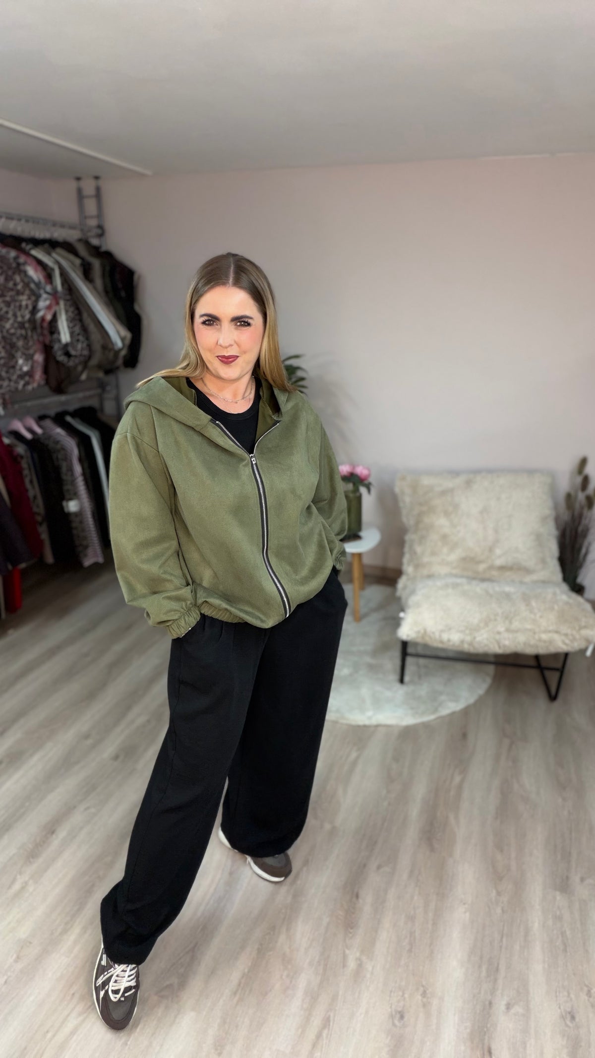 Blouson Jacke mit Kapuze 70417