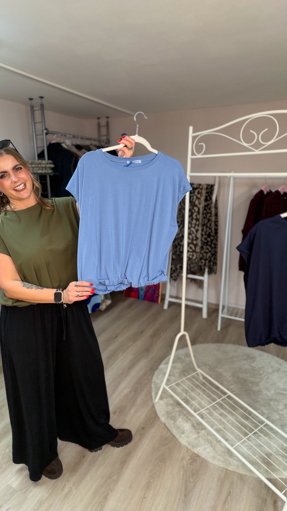 Ballonshirt mit kurzem Arm