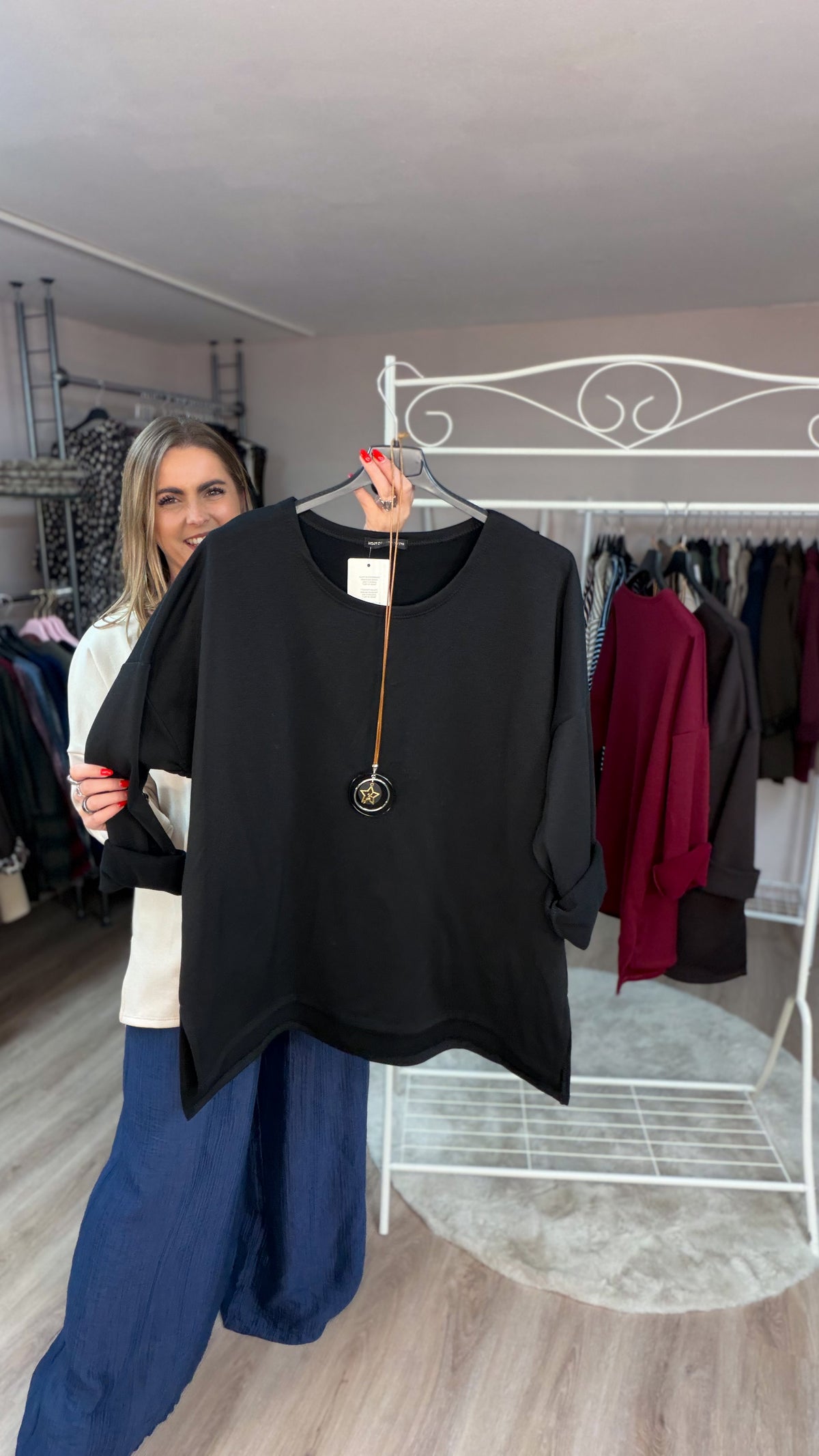 Pulli oversized geschnitten (70514)