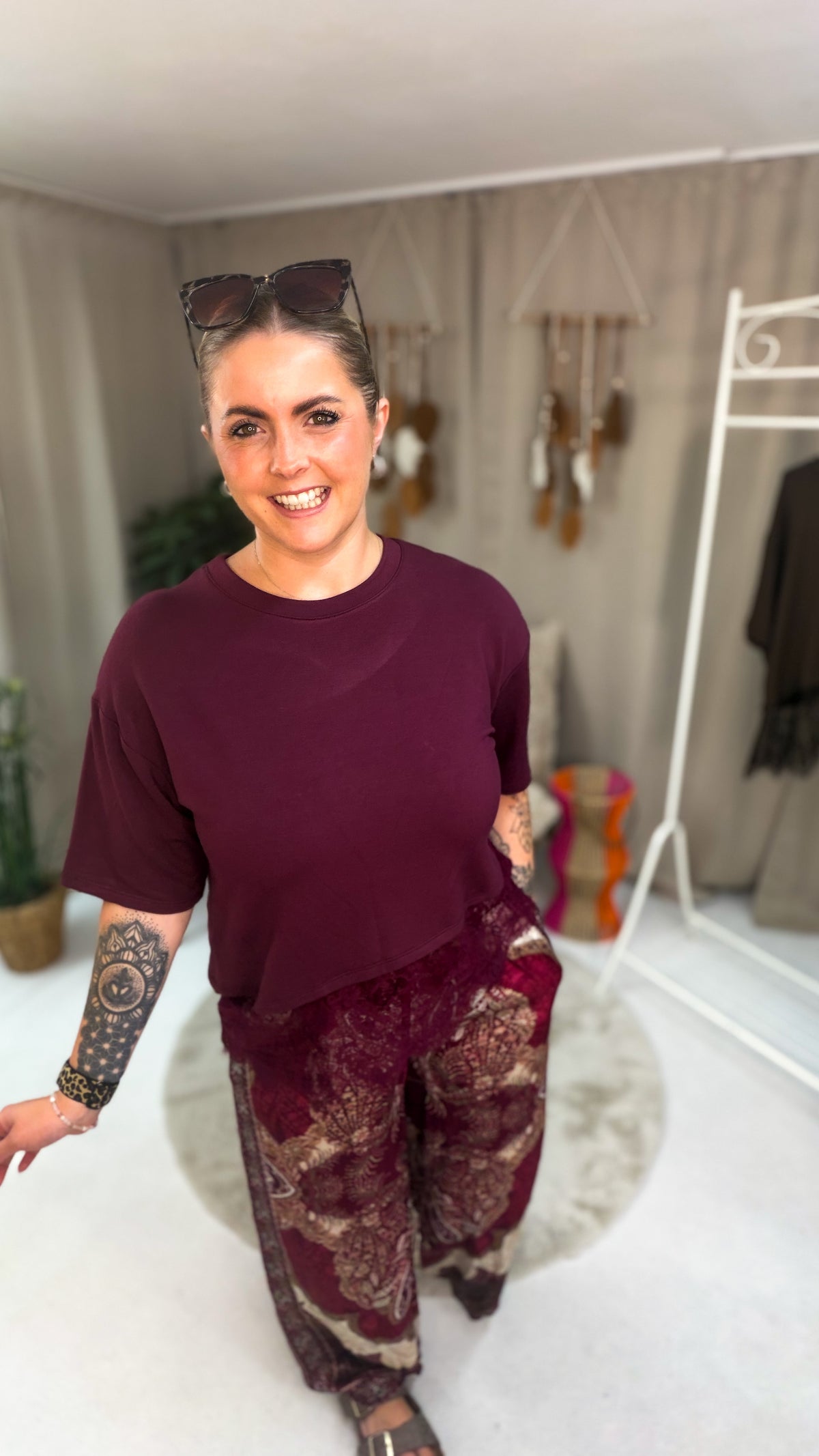 Shirt mit Spitze und 1/4 Arm 70349