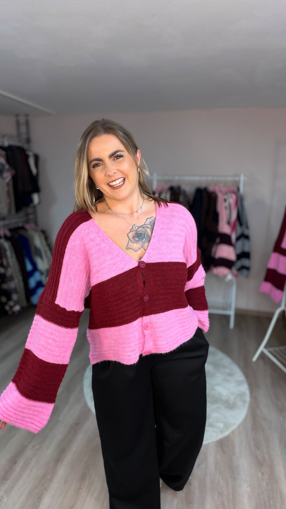 Cardigan gestreift (70495)