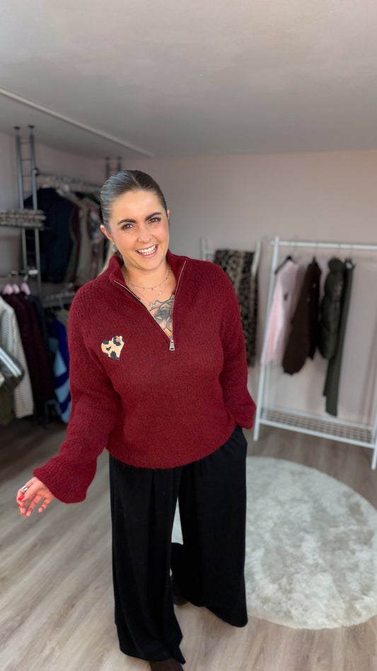 Pulli mit Troja Kragen und Leoherz 64034