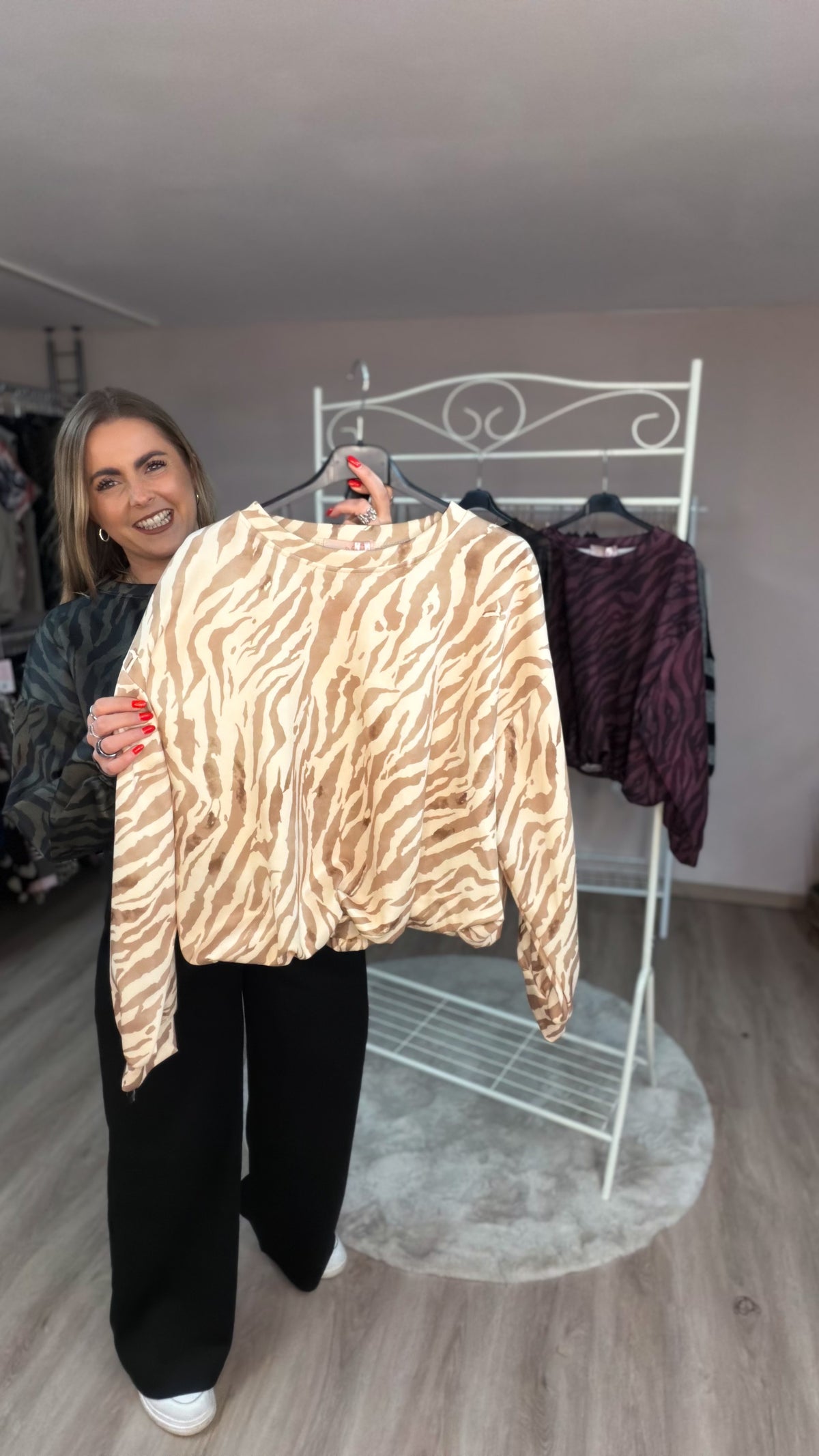 Ballonpulli im Zebraprint (70490)