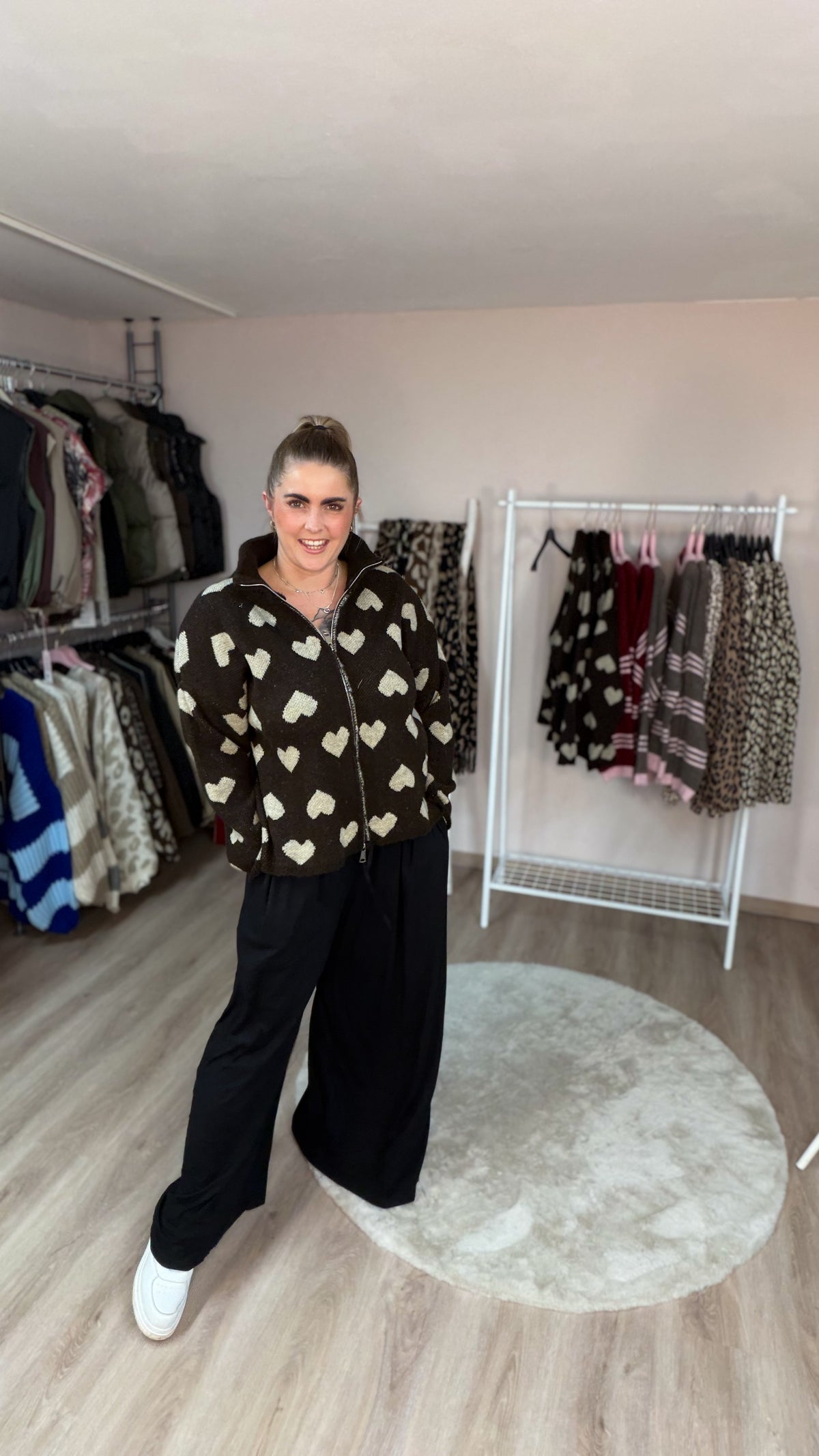 Jacke mit Herzen und Reißverschluss 70478