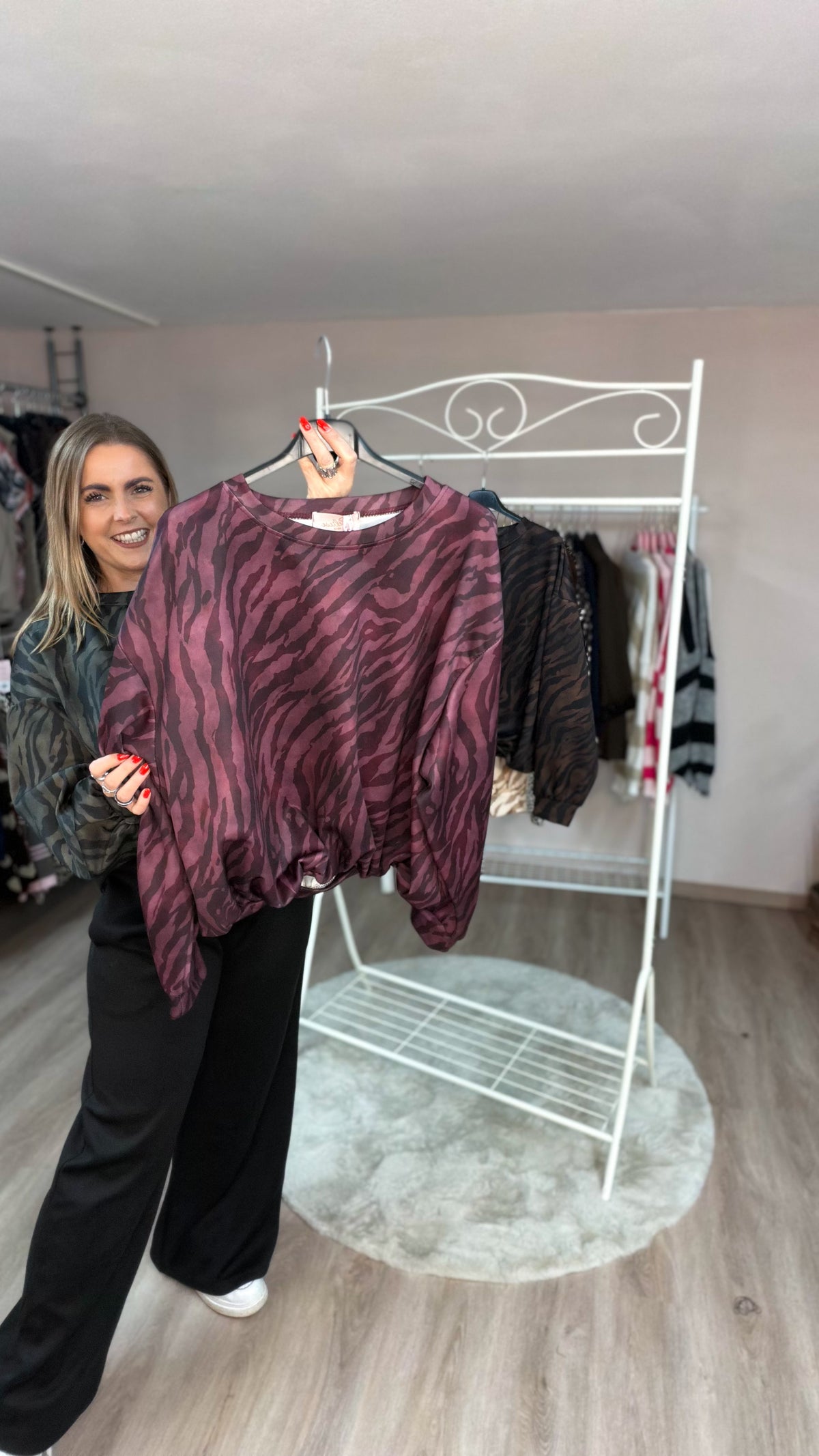 Ballonpulli im Zebraprint (70490)