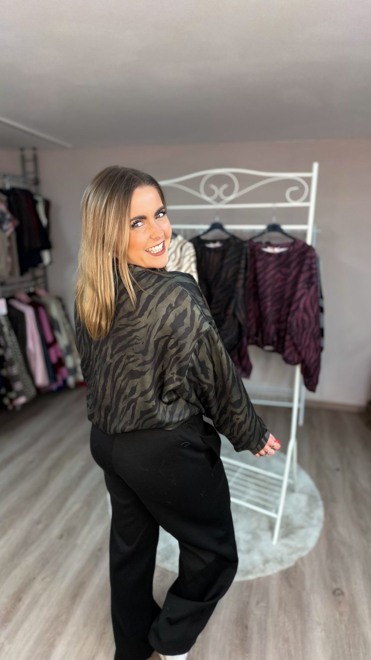 Ballonpulli im Zebraprint (70490)