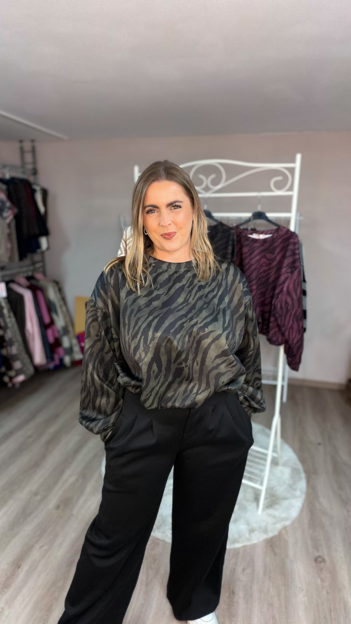 Ballonpulli im Zebraprint (70490)